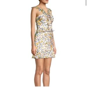 AMUR
Elyse Ruffled Floral Silk Mini Dress Size 4